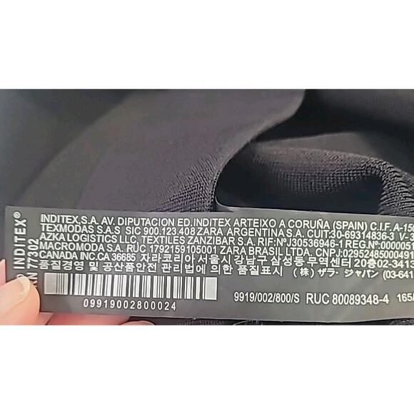 Zara Knit Black Skirting Skinny Leggings Small Goth Grunge Chic Weekend EUC - Picture 8 of 9